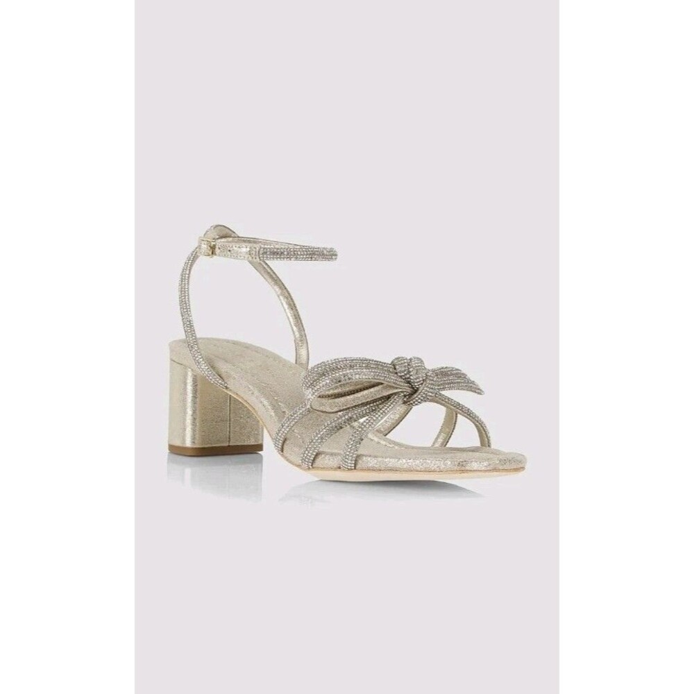 Loeffler Randall Women's Mikel Metallic Strappy Sandals Shoes Size 11 Read!